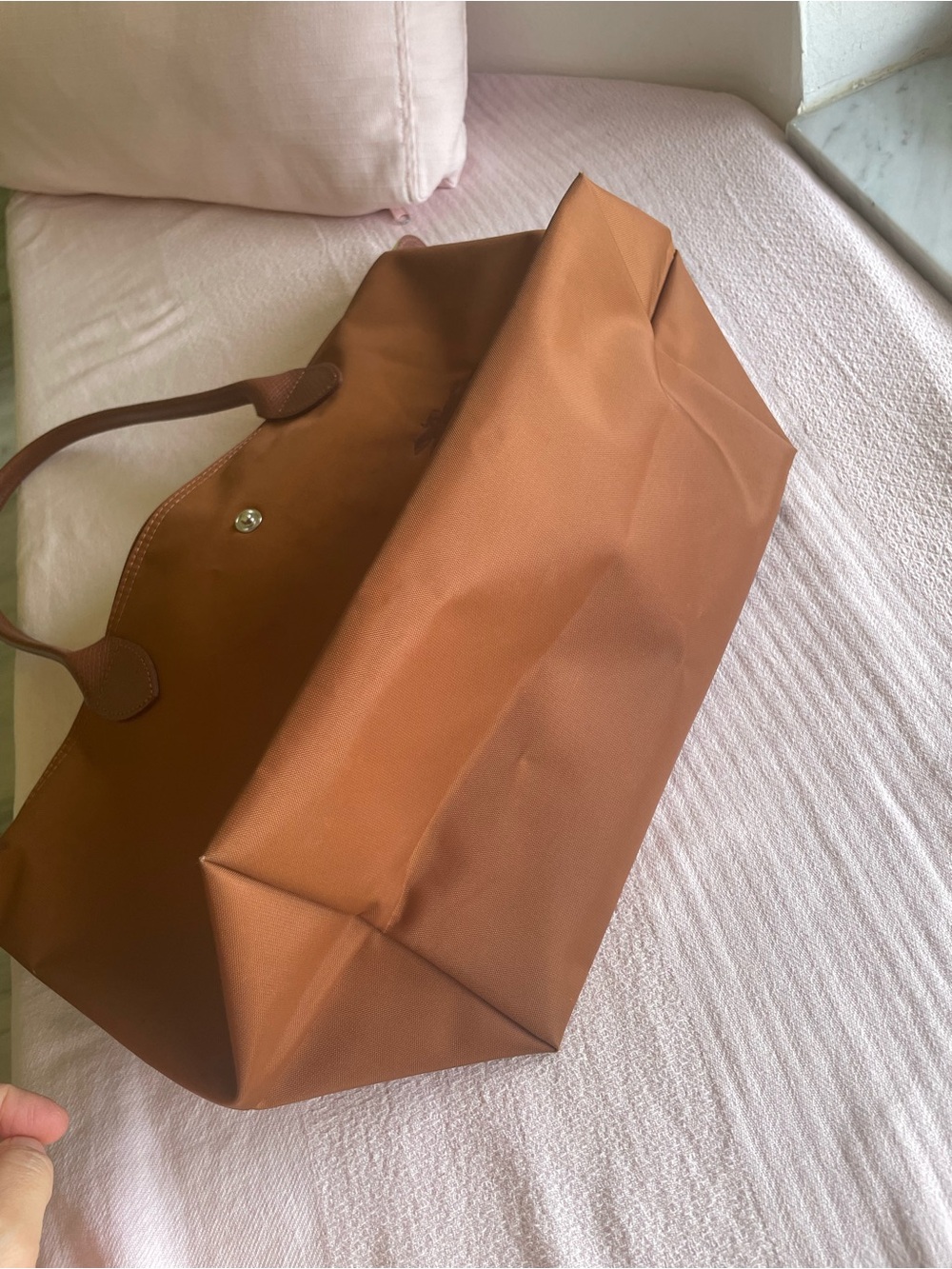 Longchamp Congac Leather-Trim Tote Bag - Picture 13 of 16